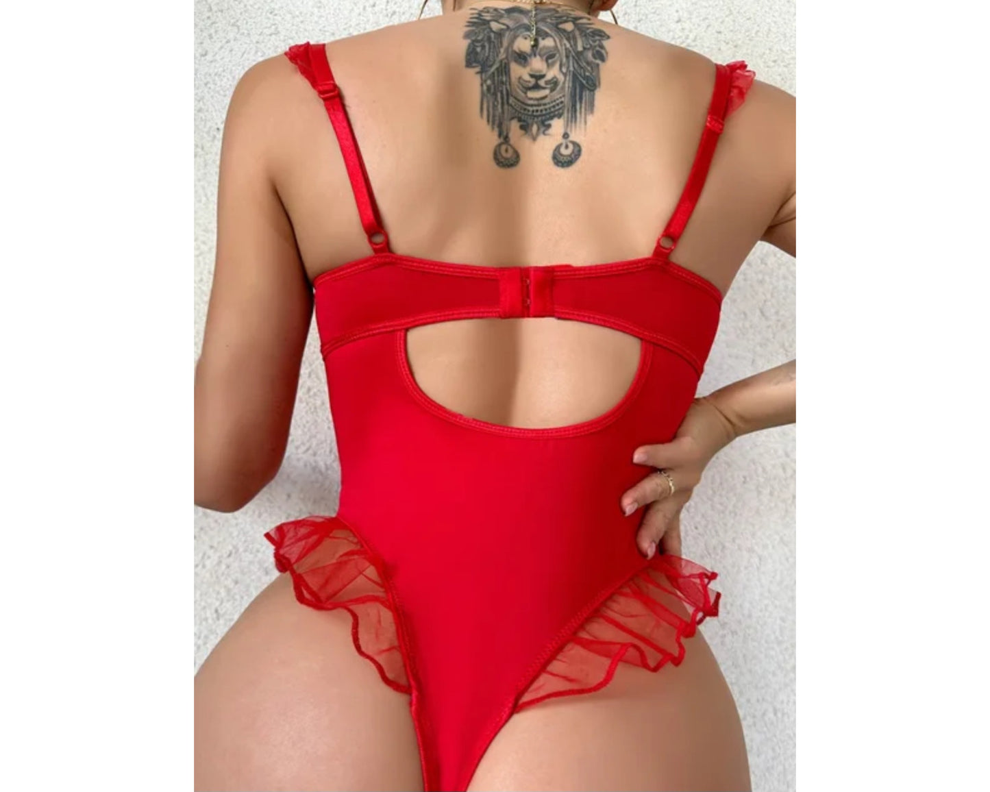 Body Maggie Sexy lingerie rouge Plus Size