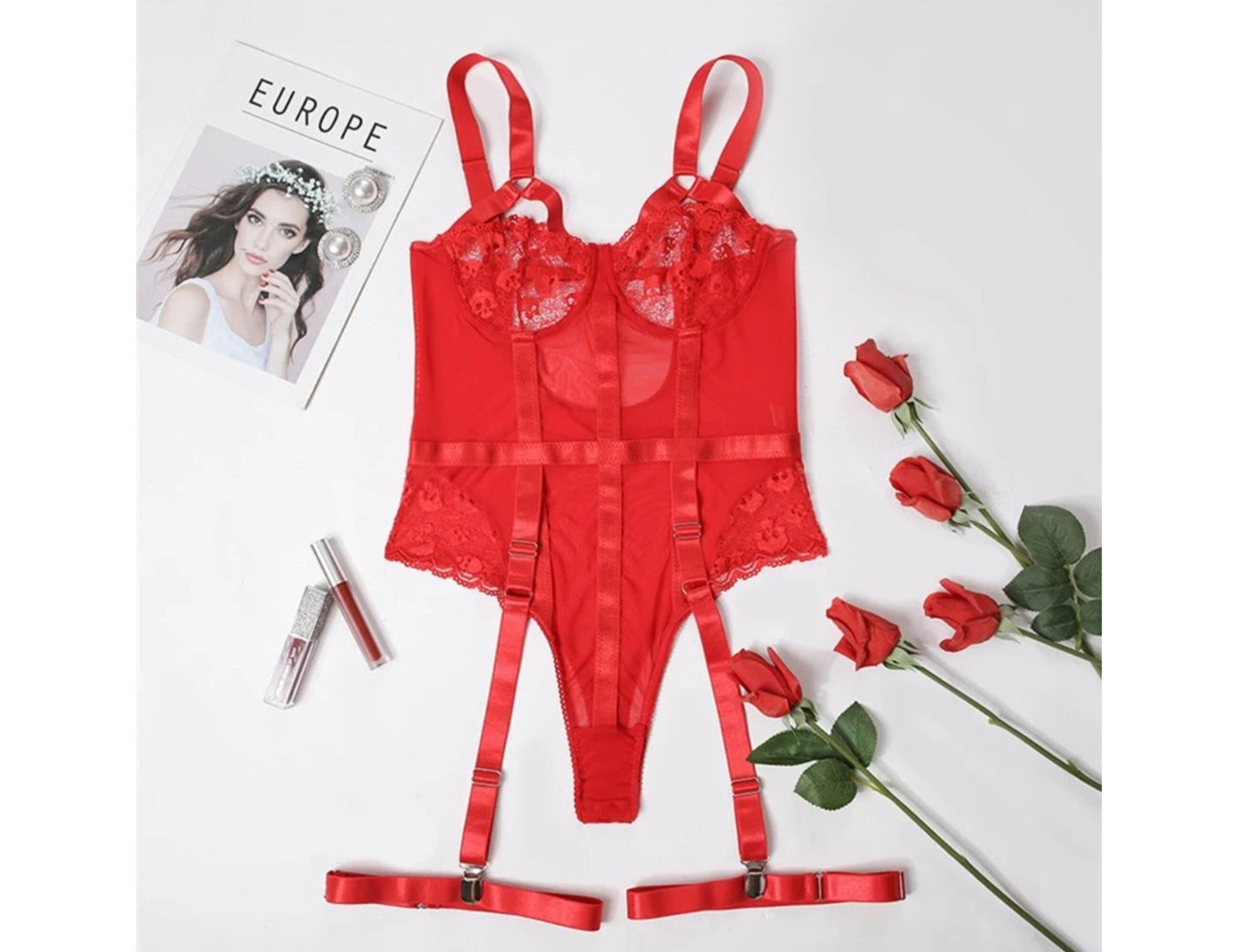 Body hera sexy lingerie Set rouge haute qualité