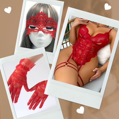 Body Set Perola Sexy Lingerie Rouge haute qualité